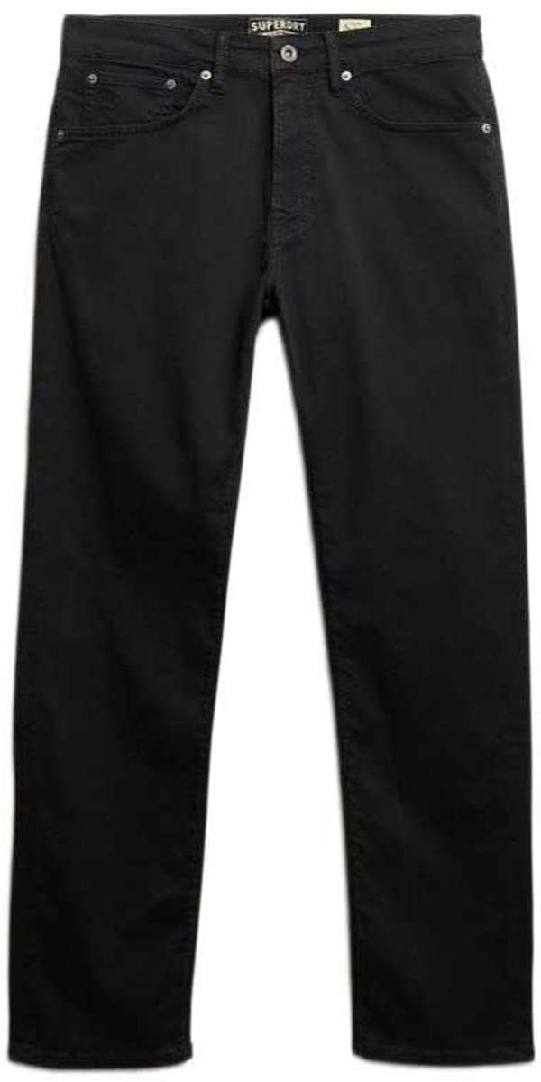 Superdry The Merchant Store Broek van satinet met 5 zakken Heren Broeken Zwart