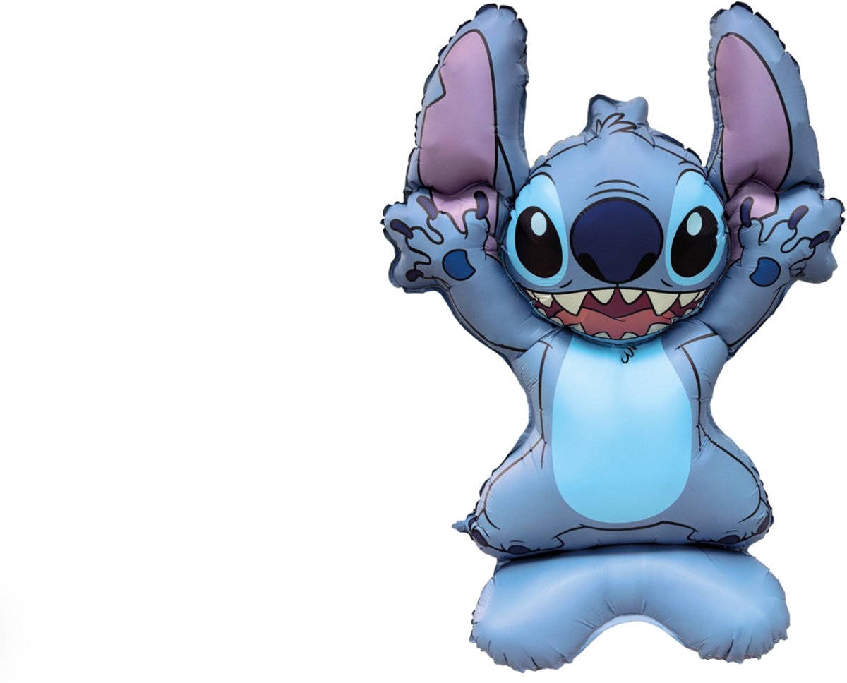 Lilo en Stitch Folie ballon - Standing airwalker van 103 cm - Blauw/paars