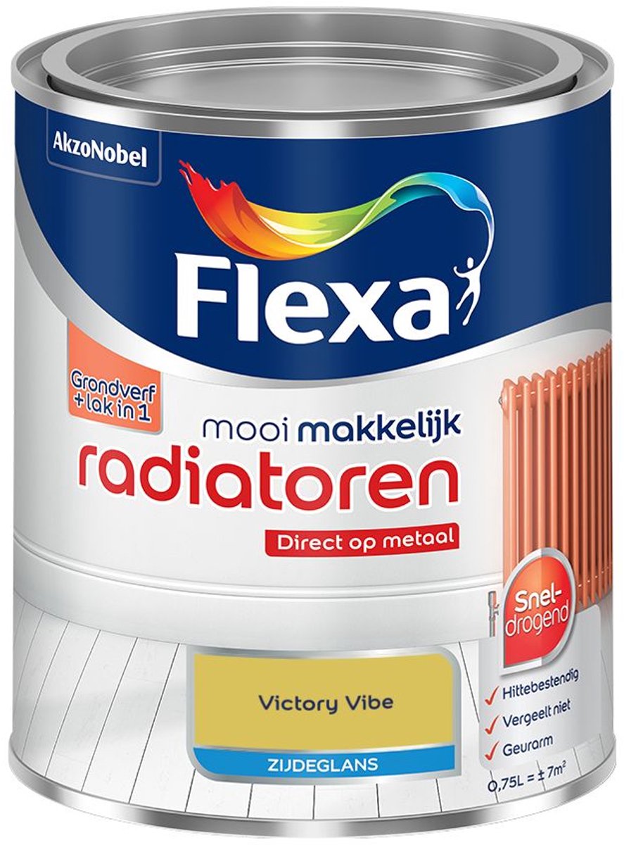 Flexa - Mooi Makkelijk Radiatoren Zijdeglans - Victory Vibe - Kleur van het jaar 2026 - Mengverf - 0.75 L