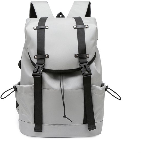 Rugzak - Laptoprugzak voor heren en dames - Waterdicht en diefstalbestendig - Casual reistas - Dagelijkse werktas - 20L wandelrugzak - Geschikt voor 15,6-inch laptops - Grijs