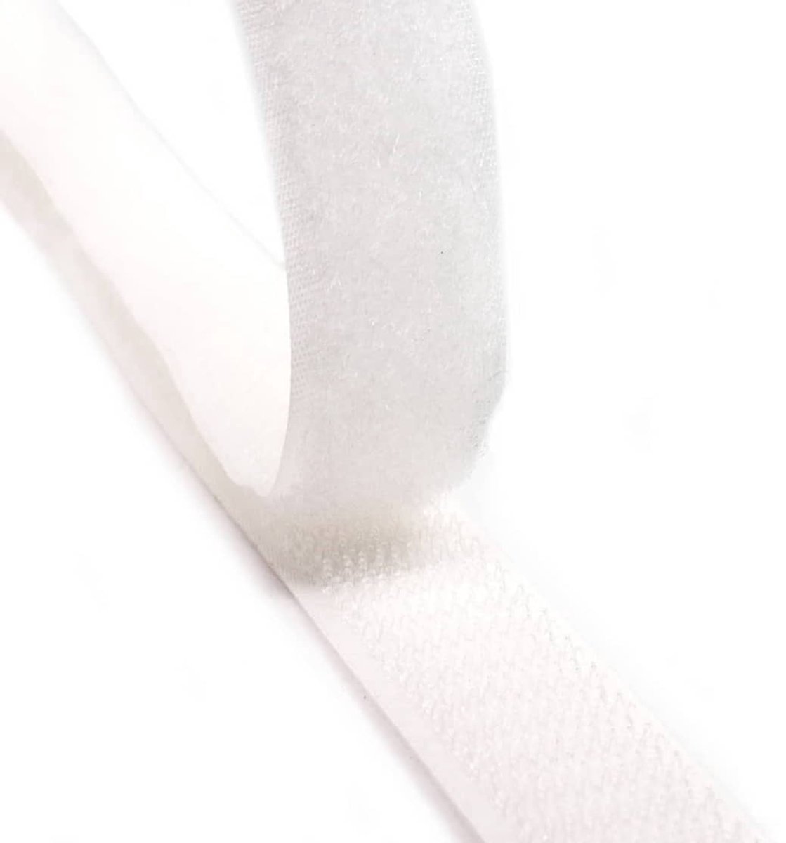 Wit Naaibaar Klittenband 20mm - 1 Meter Set (Haken en Lussen) - Premium Velcro voor Textiel