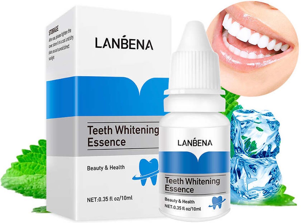 LANBENA Teeth Whitening Essentie 10ml - Tanden Whitening Vloeistof Professionele Makkelijk Witte Tanden Whitening Essentie