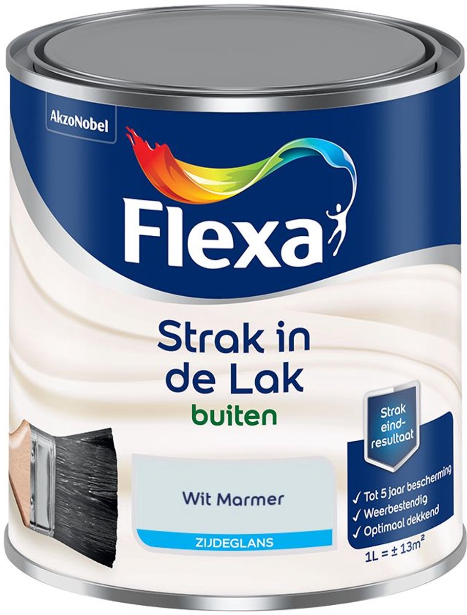 Flexa - Strak in de Lak Buitenlak Zijdeglans - Wit Marmer - Mengverf - 1 L