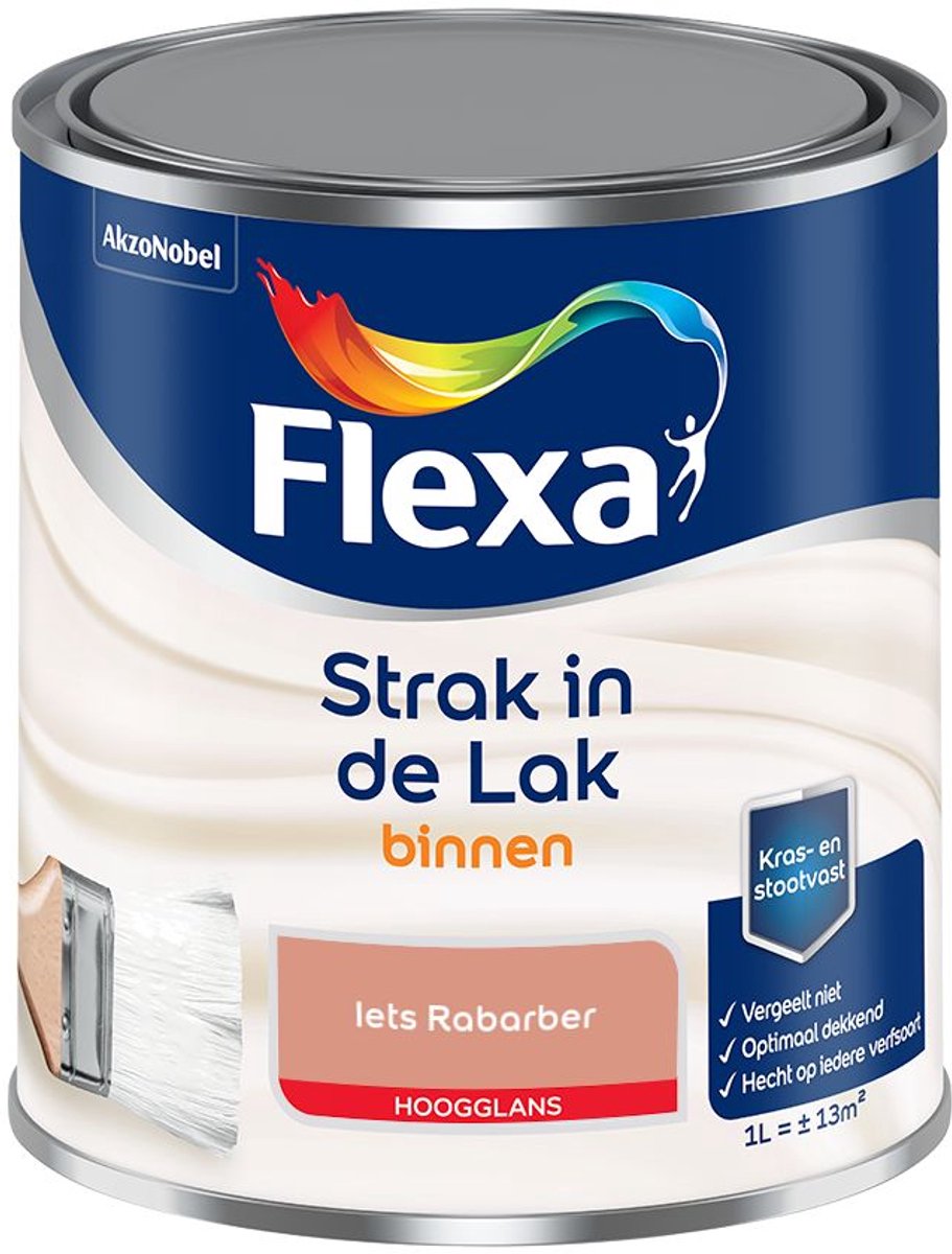 Flexa - Strak in de Lak Binnenlak Hoogglans - Iets Rabarber - Mengverf - 1 L