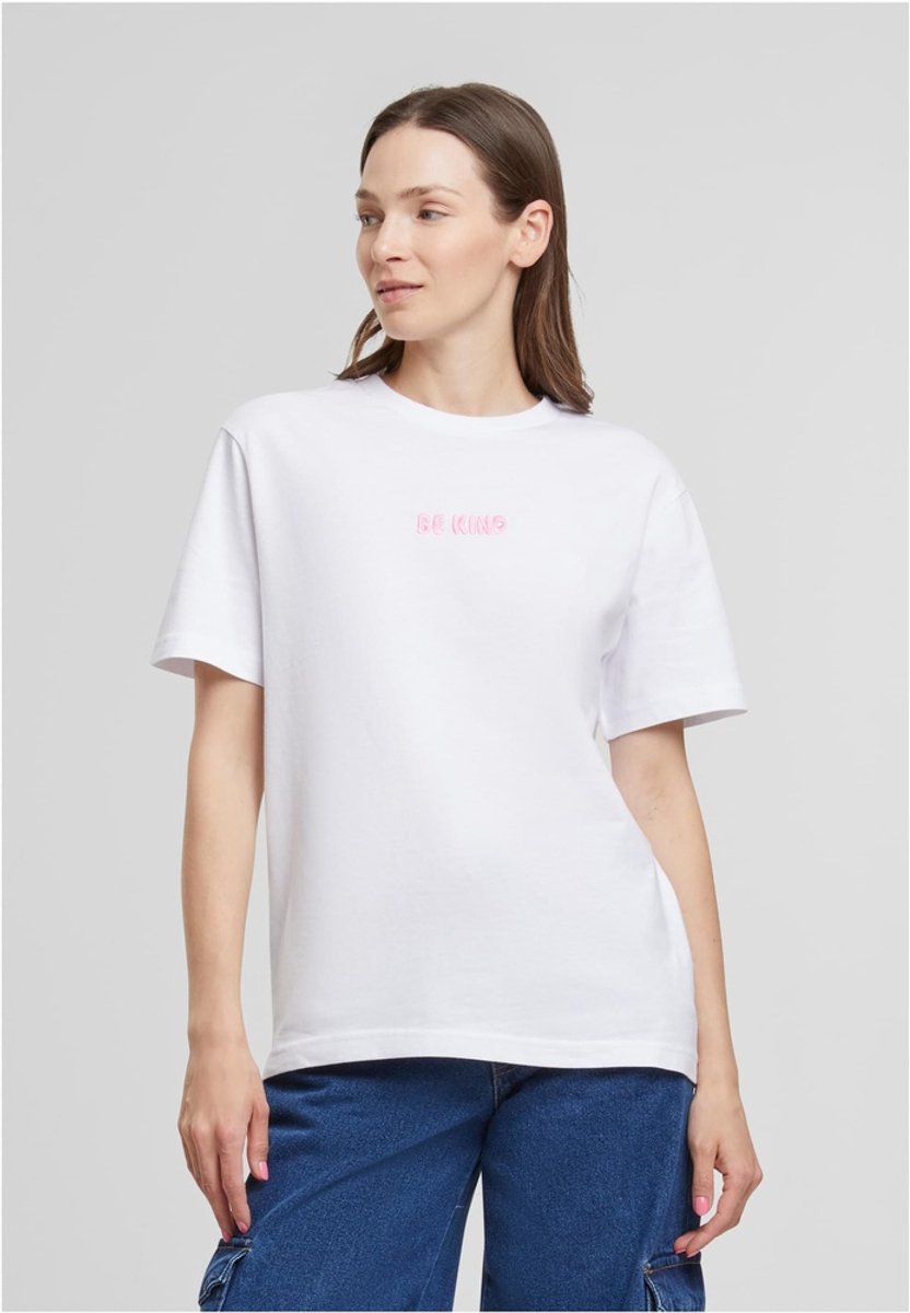 Mister Tee Be Kind Heart EMB Dames Tshirt L Wit