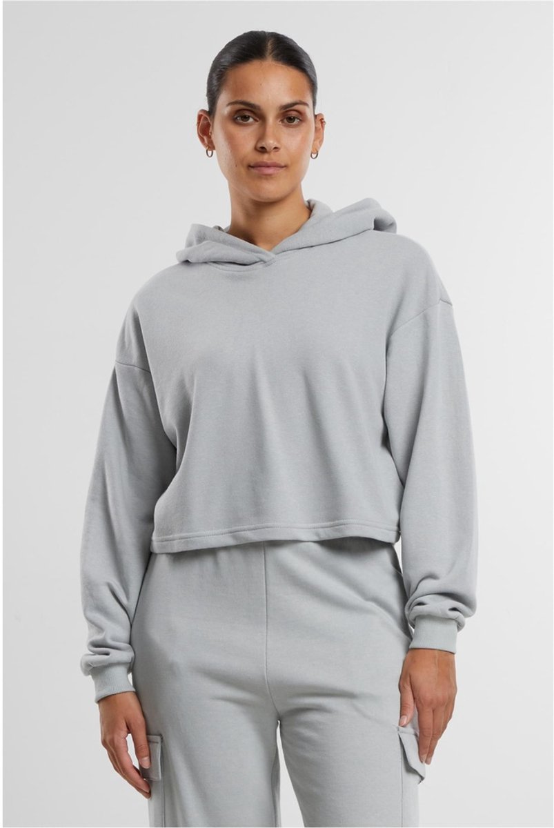 Urban Classics Oversized Light Terry Crop Hoodie M Grijs