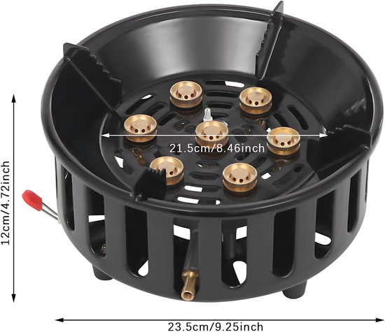 Camping kooktoestel - Campingaz - Gasfornuis - Buitenbrander - Voor Picknick, Frituren & Stomen - Met 3 Adapters - Inclusief Opbergtas van Campingaz — afbeelding 4