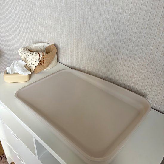 Jikkies ® - Aankleedkussen - Verschoningskussen - Verzorgingskussen - 70CM x 50CM - Taupe — afbeelding 4