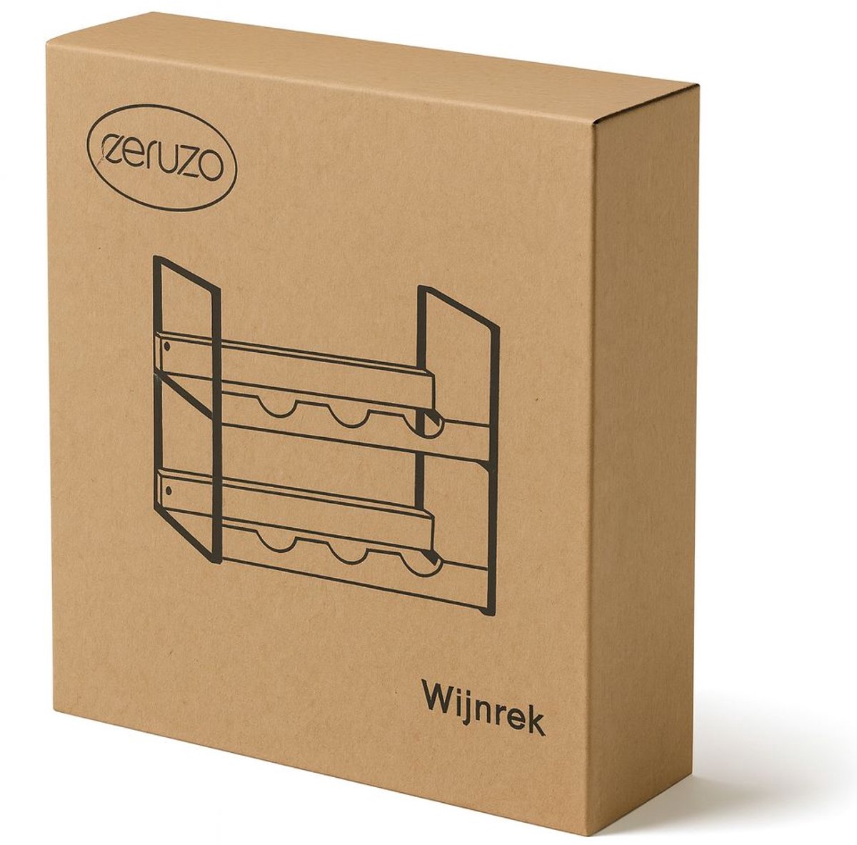 Ceruzo Wijnrek Stapelbaar – Wijnfleshouder Metaal Hout – 8 Flessen – Wijnopslag – 39.5x18x31 cm — cadeau in Wonen & Interieur - foto 5
