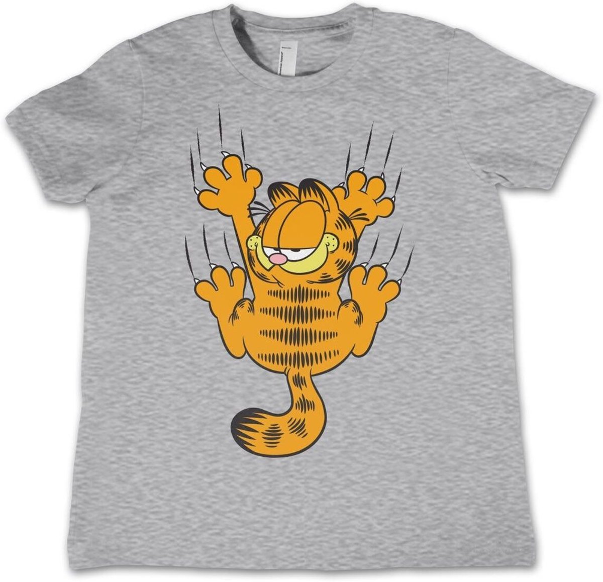Garfield Kinder Hanging On Kids T-Shirt VIA-12-GAR004-H89-2 HeatherGrey-XS