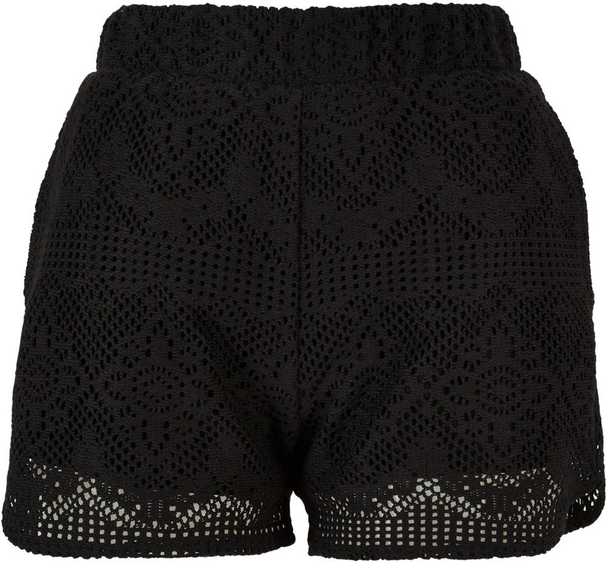 Urban Classics Crochet Lace Resort Korte broek 5XL Zwart