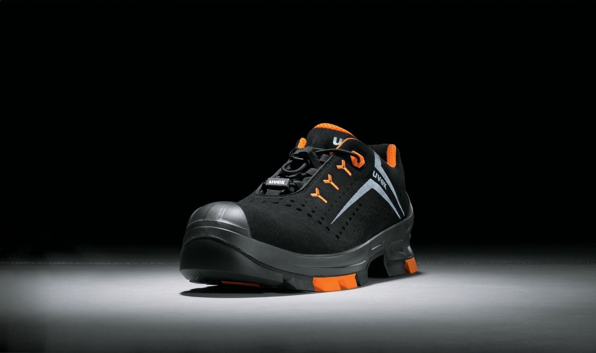 Uvex 2 H'alb-schoenen S1P 65012 Zwart, Oranje (65012)