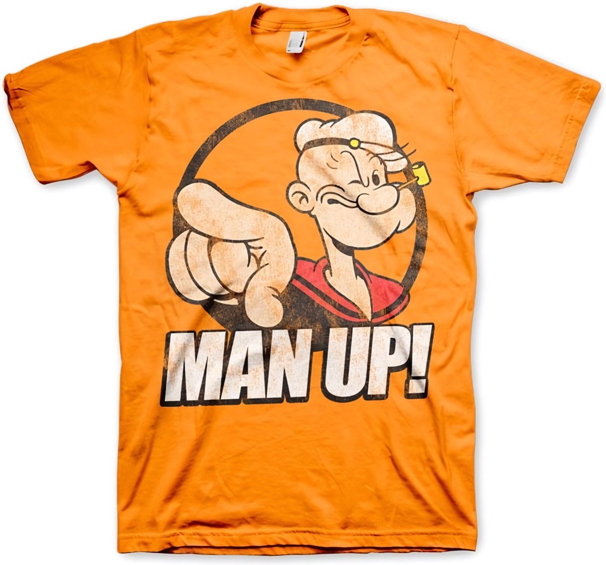 Popeye Man Up! T-shirt oranje