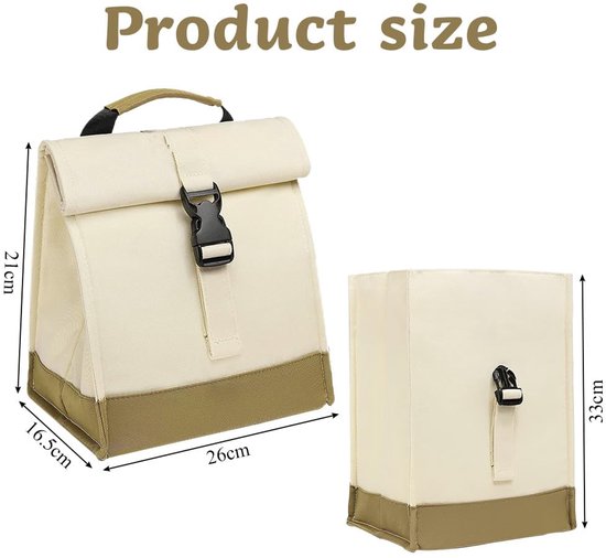 Koeltas, kleine picknicktas, 10 liter, opvouwbare thermotas, warmhouden, lunchtas, geïsoleerde lunchtas, werktas voor eten, werk, school, picknick van KOEL — afbeelding 2