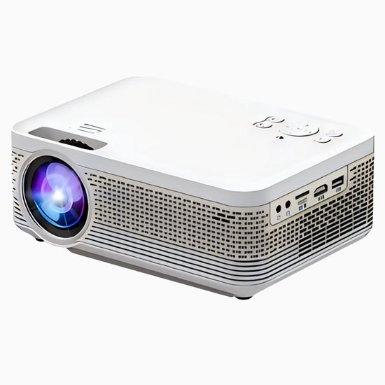 Beamer Mini Projector 1280×720 HD Wifi Draadloos HDMI Ingebouwde Speaker voor IOS Android