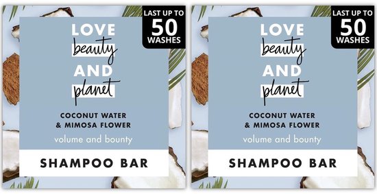 Love Beauty and Planet Shampoo Bar Coconut Water & Mimosa Flower 2 x 90 Gram