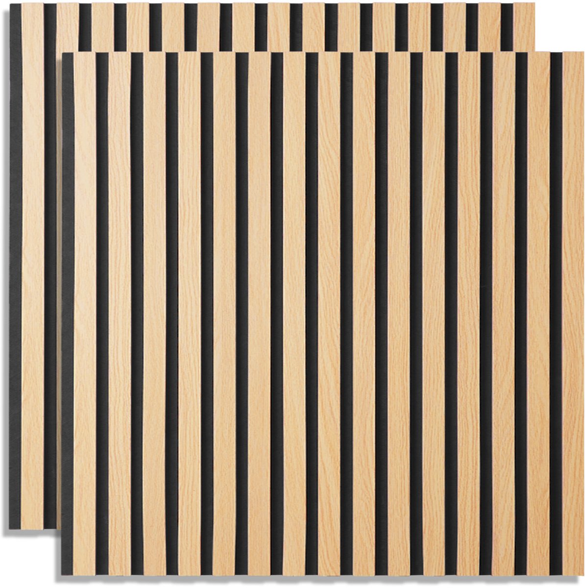 Homestyle4u Akoestisch paneel - 60x60 cm - Natuurlijk - Set van 2