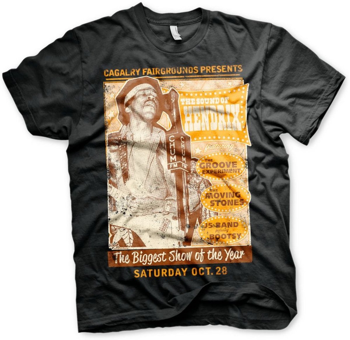 Jimi Hendrix The Sound Of Hendrix-poster, groot en lang T-shirt RD-1-JH006-H18-8