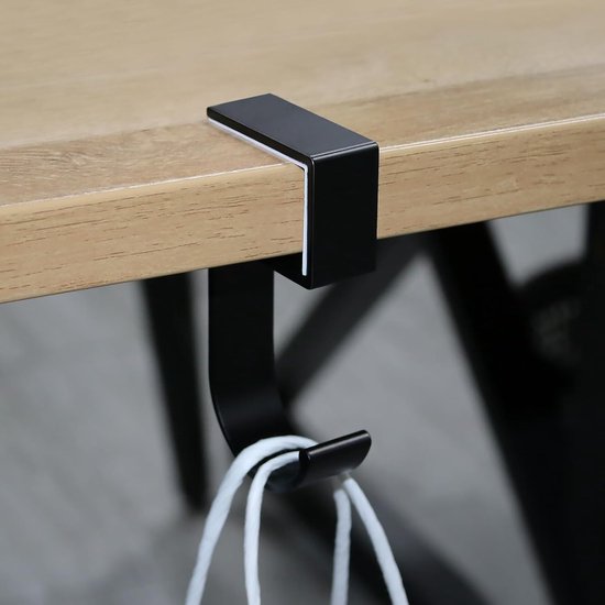 ASYKNM Tafel-handtashouder: Opvouwbare, antislip haak voor handtassen, zilveren set in de vorm van een klaverblad