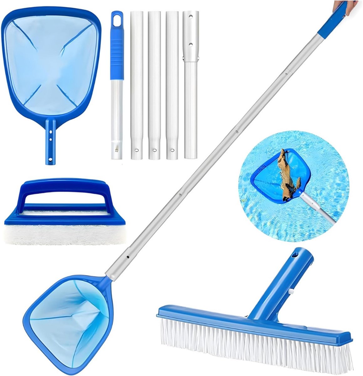 MMM® Zwembad Schepnet - Zwembad Net - Schepnet - 157.5 cm - met Telescoophandgreep
