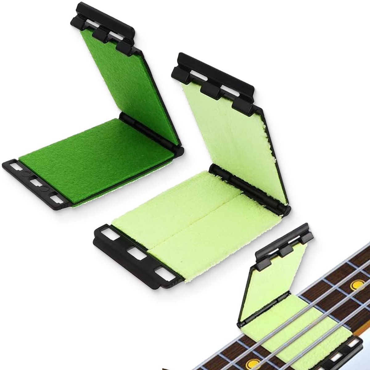 Universele reinigingsborstel Gitaarreinigingsborstel, Gitaarverzorgingsset, Gitaarreinigingsset, Gitaaraccessoires voor gitaar, Gitaar fret polijsten, Gitaarpoets, Gitaaraccessoires, donkergroene polijst roest, lichtgroene verwijdert olie - Cyslmuk®