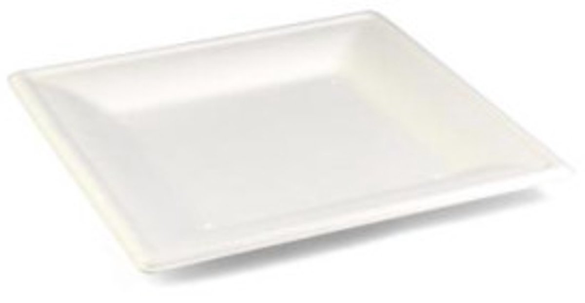 Senza suikerriet bord vierkant 200 x 200 x h16 mm krimp à 40 stuks