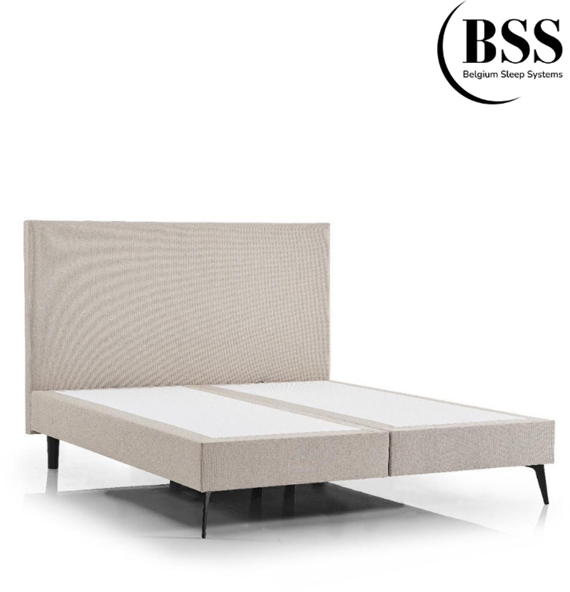 BSS Bedding Milan - Boxspring Onderbox - Zonder Matras - Luxe Stoffering - 160x200 cm - Beige