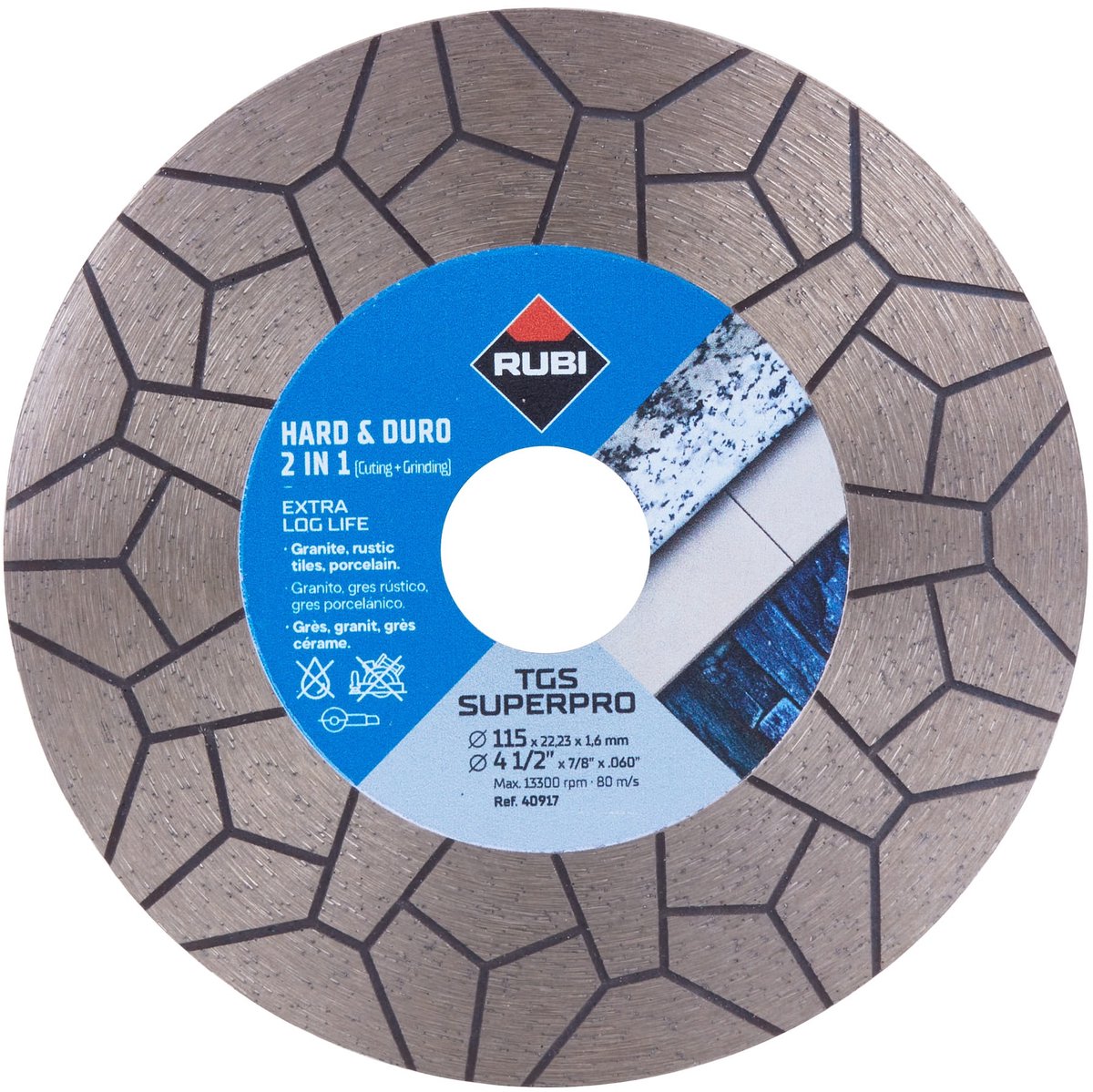 Rubi diamantschijf 115 mm TGS Superpro 115 x 22,2 mm (Verstek)