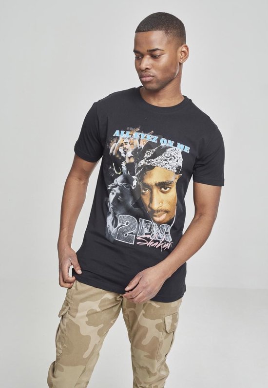 Mister Tee T Shirt Kurzarm 2pac F*ck The World heren T-shirt met korte