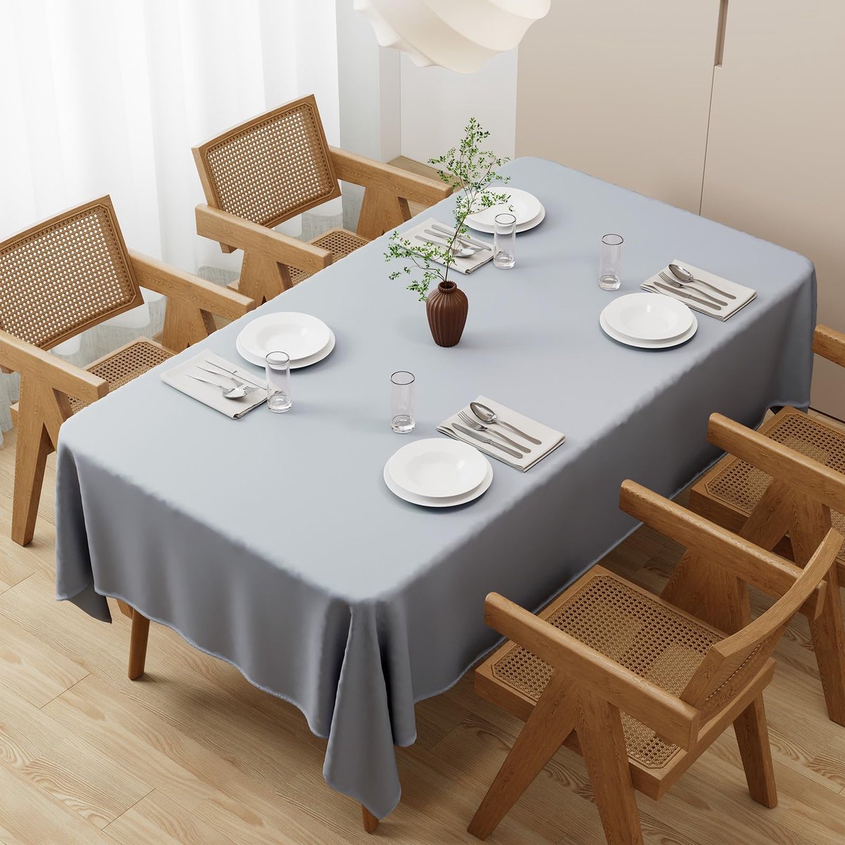 Azomor® Elegante grijze tafelkleden van polyester voor diverse gelegenheden en tafels