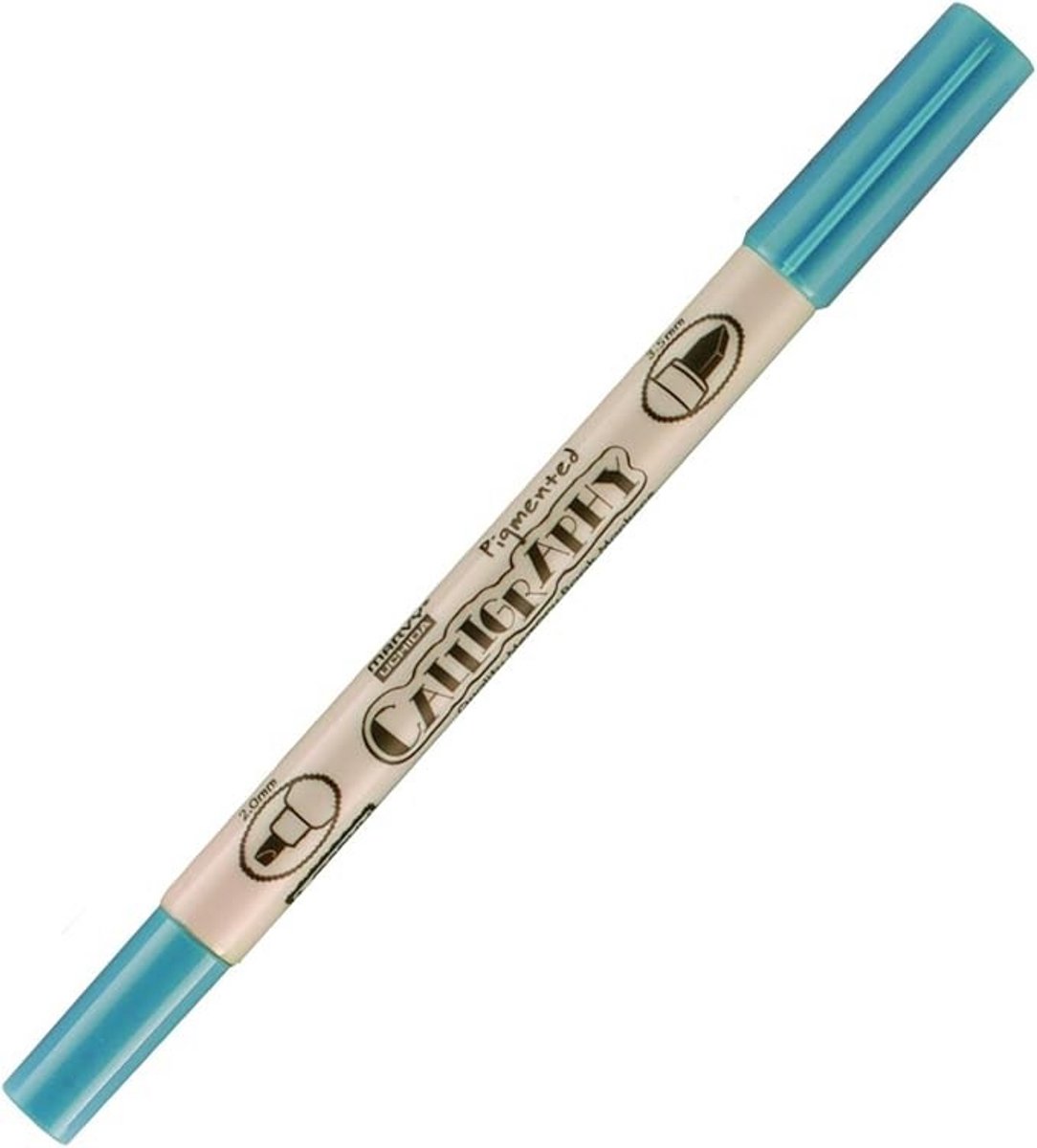 Marvy - Calligraphy Pigmented Twin Marker - Aquamarine
