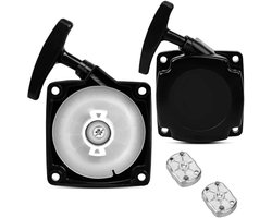 Terugslagstarter + Mitnehmerplatte voor 33cc 43cc 47cc 49cc 50cc bosmaaier grasmaaier pocket dirt bike scooter chopper