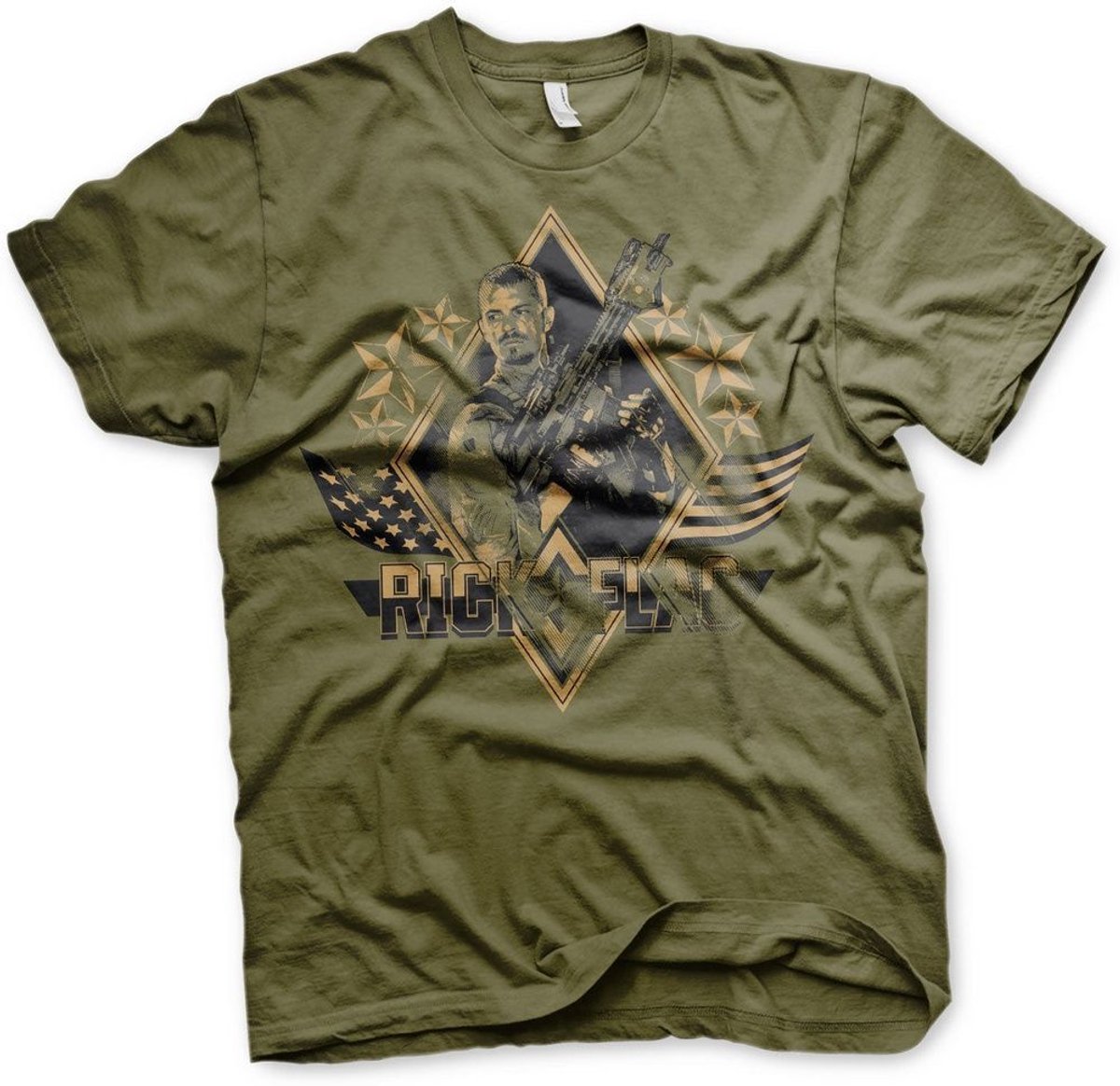 Suicide Squad Rick Flag T-Shirt WB-1-SS007-H66-4 Olive-L