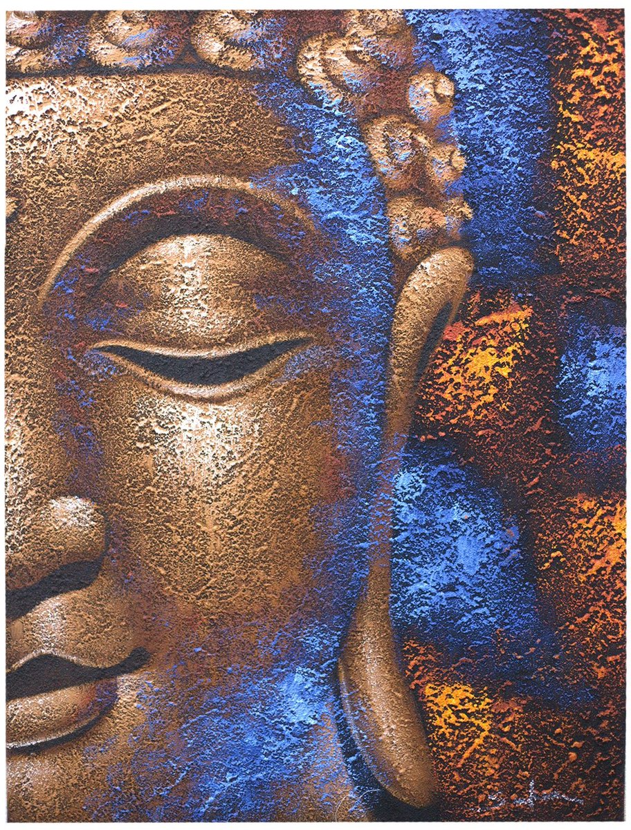 Boeddha schilderij - Copperface