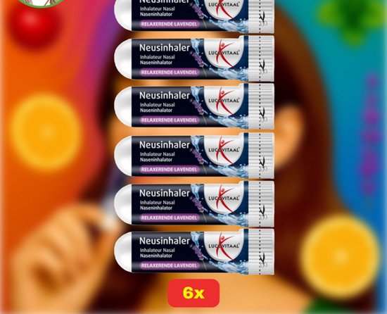 Lucovitaal Neusinhaler - Lavendel - 6x1 voordeelverpakking
