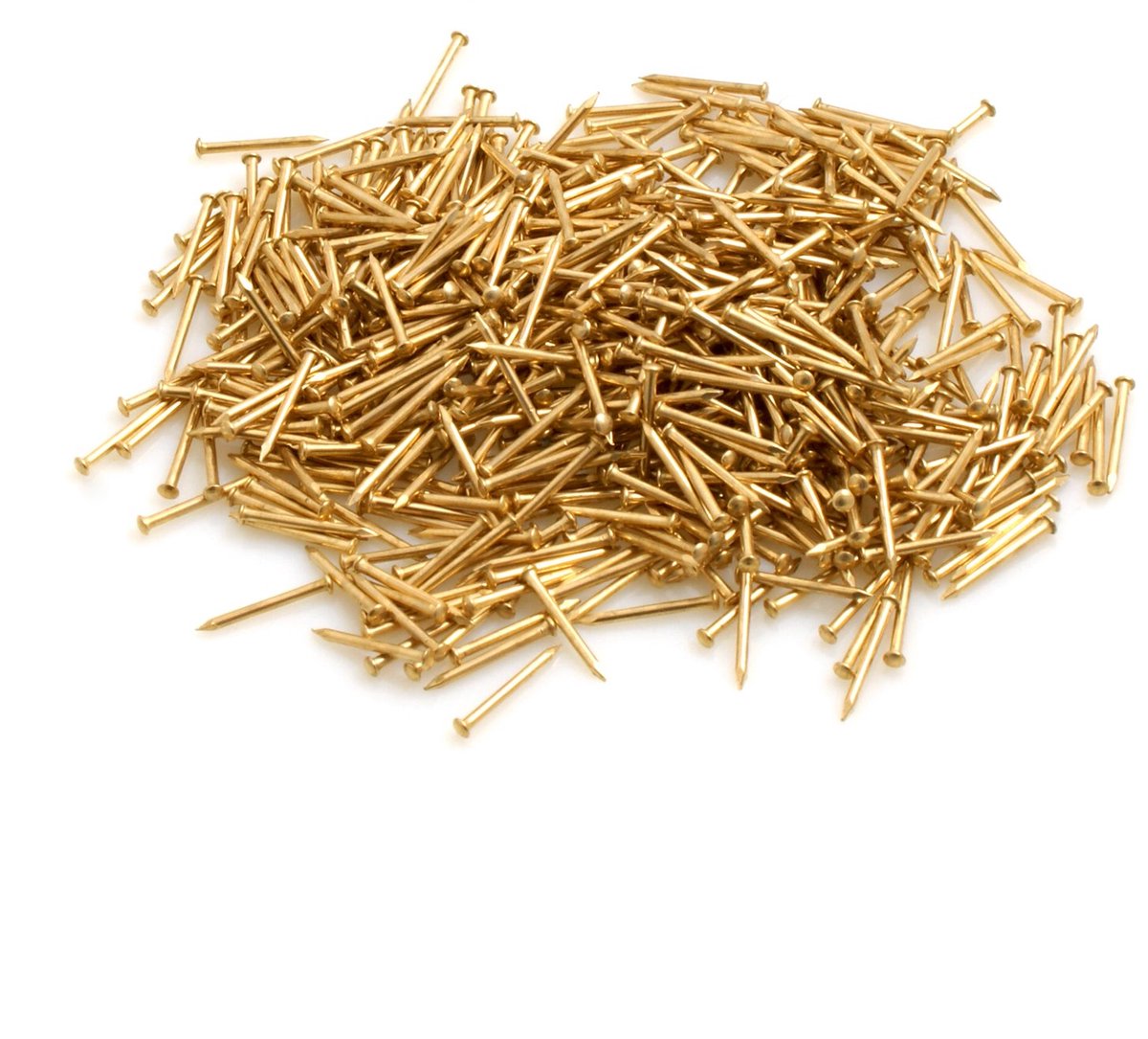 Ronde Kop Pinnen 1,0 mm x 12 mm - Ijzer Messing - Ongeveer 590 Stuks