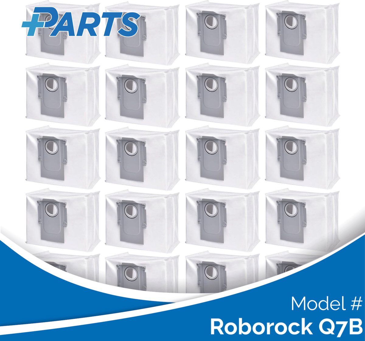 Roborock Q7B Stofzakken (20 Stuks, Plus.Parts® alternatief voor 8.02.0132)