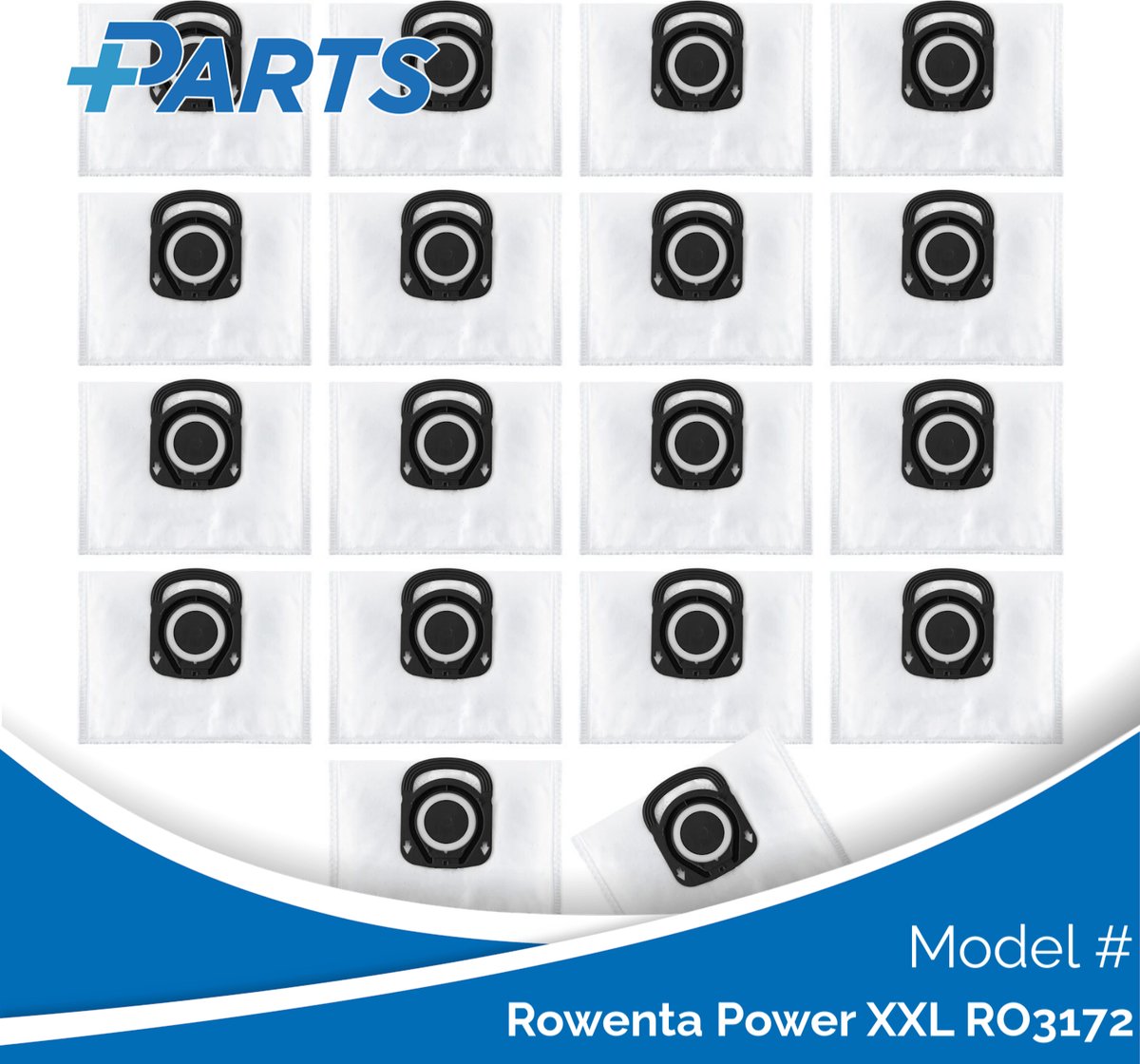 Rowenta Power XXL RO3172 Stofzakken (18 Stuks, Plus.Parts® alternatief voor ZR200540)
