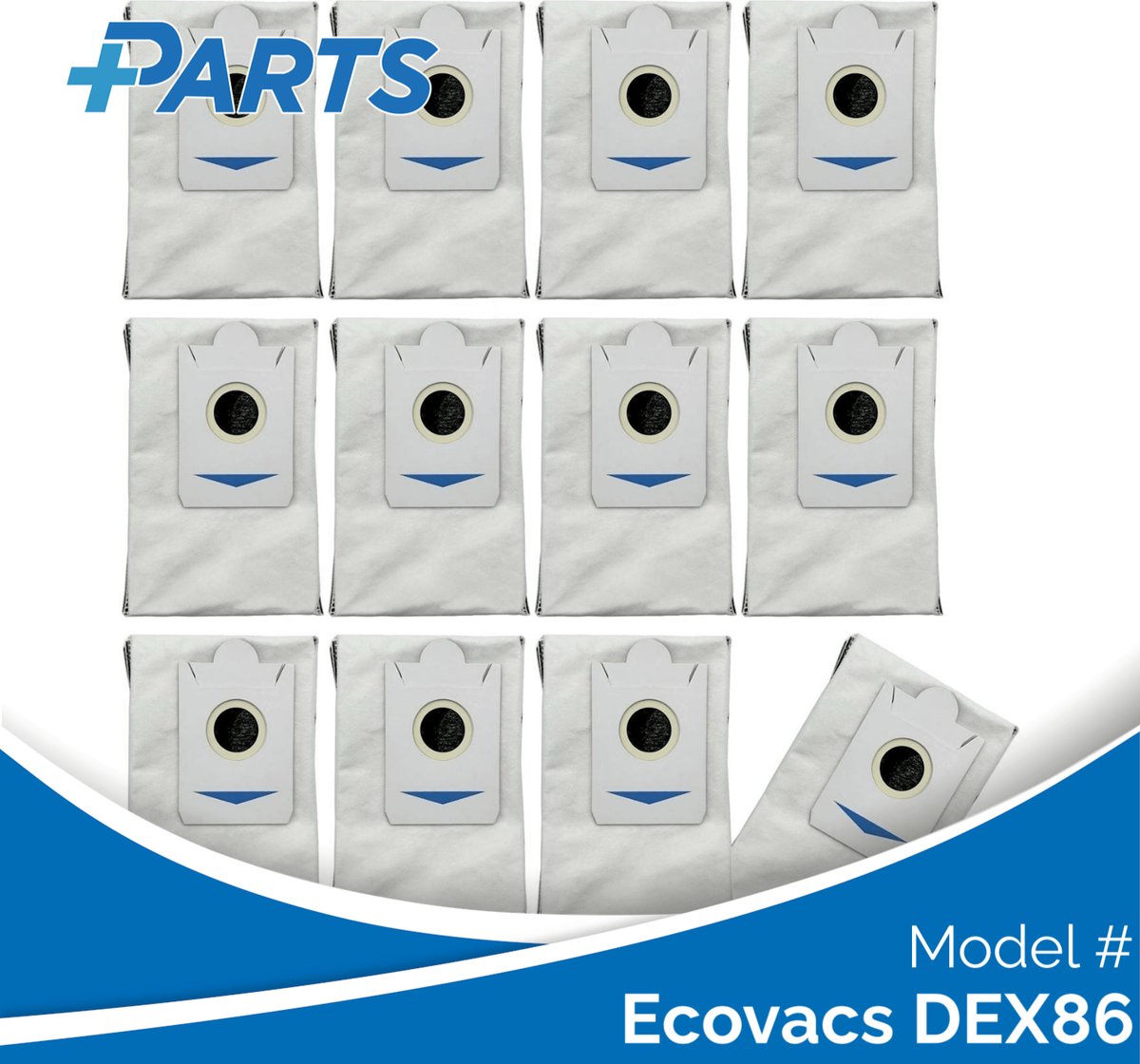 Ecovacs DEX86 Stofzakken (12 Stuks, Plus.Parts® alternatief voor DDB030025)
