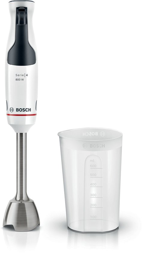 Bosch ErgoMaster - Staafmixer - 800W - Keramische Koppeling - AntiSplash - Wit