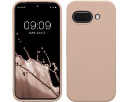 kwmobile telefoonhoesje geschikt voor Google Pixel 9a - Hoesje met siliconen coating - Smartphone case in oudroze