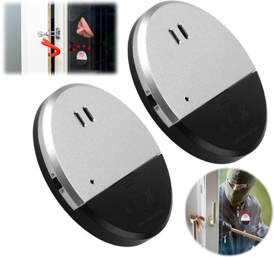 DeurAlarm - Raamalarm - 2 Stuks - 130dB Alarm - Alarmsysteem voor Deur en Raam - Inbraakbeveiliging met Sensor - Draadloos Alarmsysteem - Anti-diefstal Alarm - Trillingsdetectie - Draadloze Beveiliging - Huis beveiliging - Zelfklevend