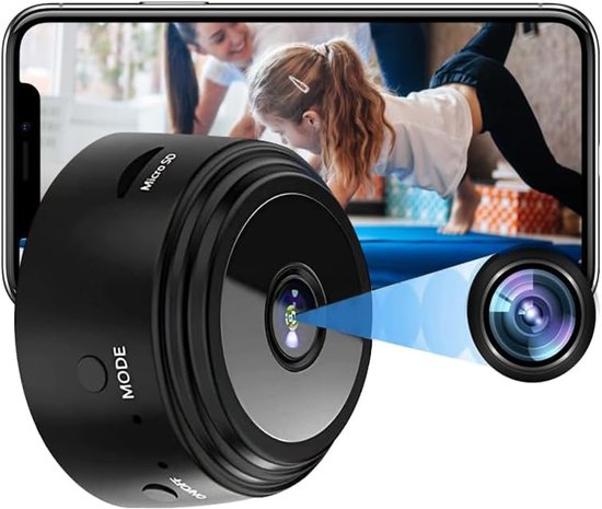 Gsedaox-Spy Camera-Verborgen Camera-Nachtzicht-1080P Full HD-WiFi-Draadloos-Zwart