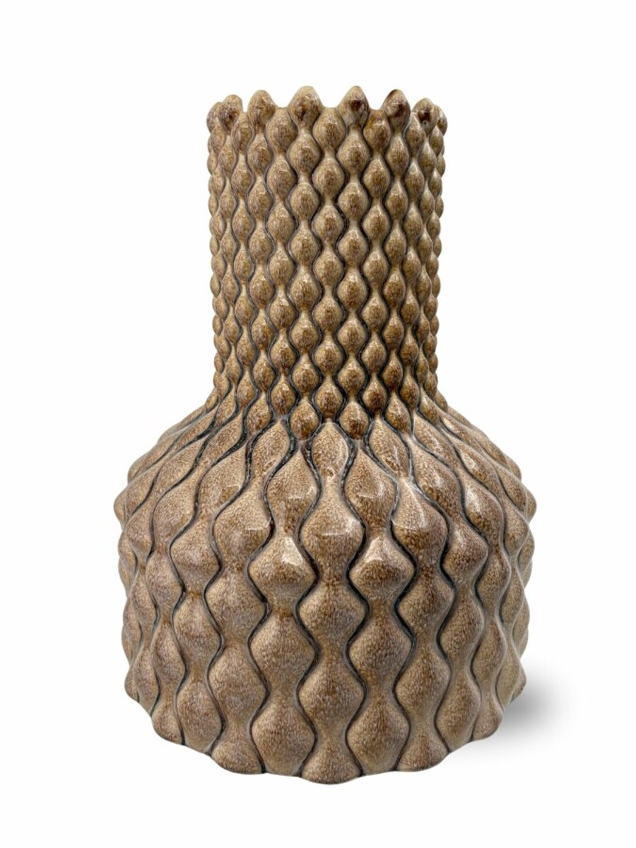 Vaas - Ø36x 46.5cm - Keramiek - Beige - Living Diamond L - Peri Living
