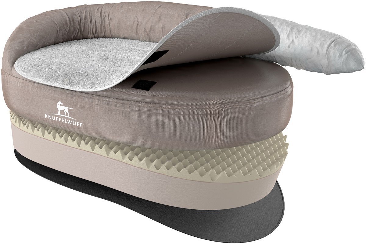 Knuffelwuff orthopedisch hondenbed Jessy oversized XXXL 155 x 105cm beige