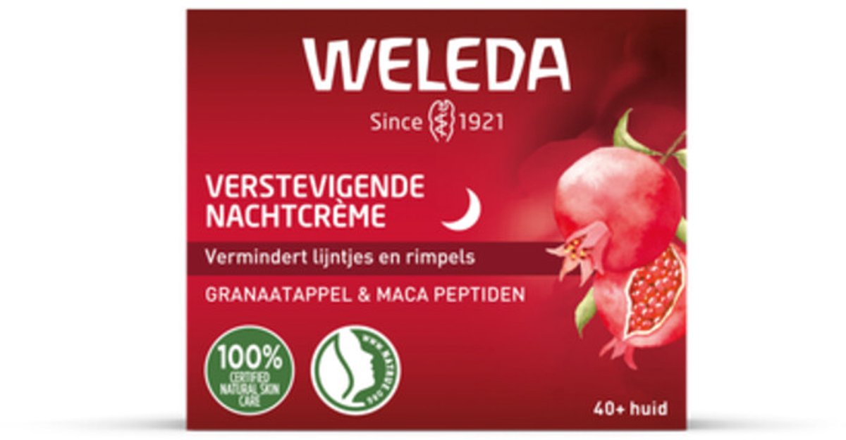 WELEDA Granaatappel & Maca Verstevigende Nachtcrème - 3 x 40 ml - Voordeelverpakking