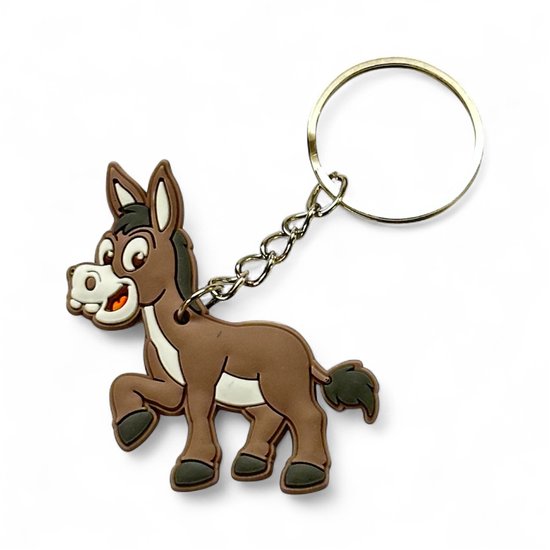 GoedeDoelen.Shop | Sleutelhanger Ezel | PVC Hanger | Ezel Hanger | Tashanger | Sleutelring | Afmeting Hanger ca 5 CM | Grappig | Schattig | Donkey | Unisex | Cadeautje