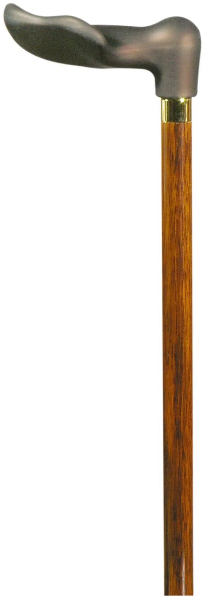 Gastrock - Anatomische Houten Wandelstok Soft Kers Linkshandig - 94cm - Voorzien van rubberen dop