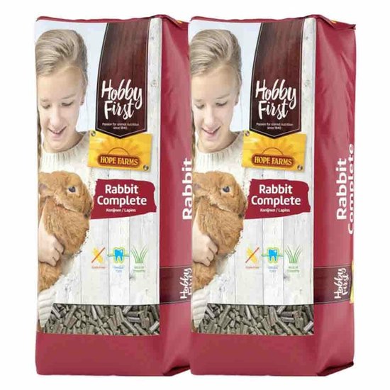 HobbyFirst Hope Farms Konijn Complete - 2 x 10 kg - Voordeelverpakking