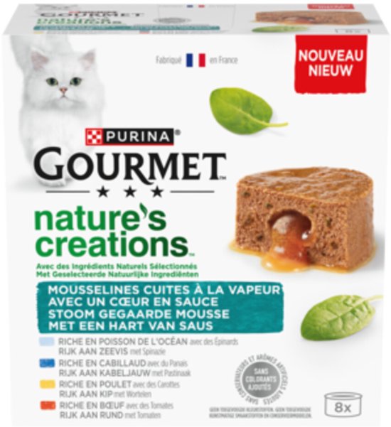 Gourmet Nature's Creations Blik Mousse met Saus Zeevis - 8 x 85 gr